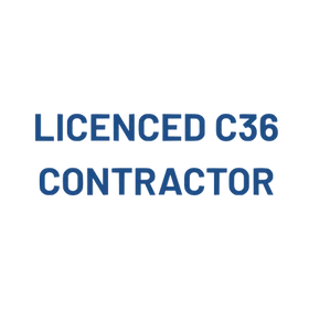 Licensed C-36 Contractor credential badge for Leon Plumbing